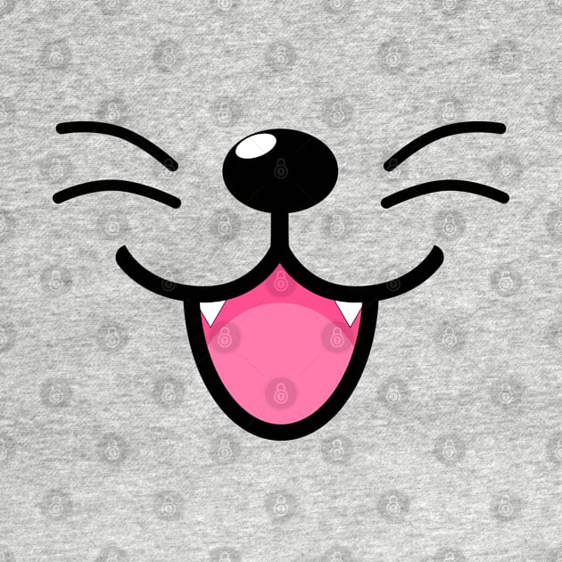 Funny Cat Mouth Design by BlueCloverTrends